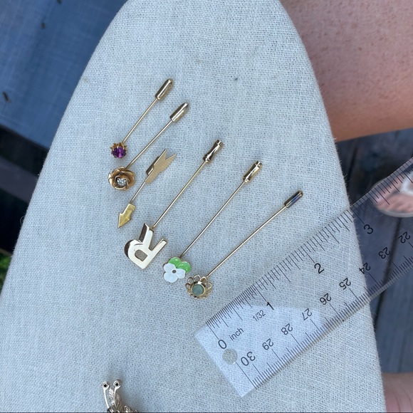 6 antique stick pins - Picture 5 of 5